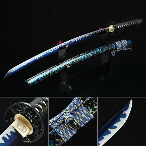 Handmade Spring Steel Blue Blade Sharpening Real Japanese Katana
