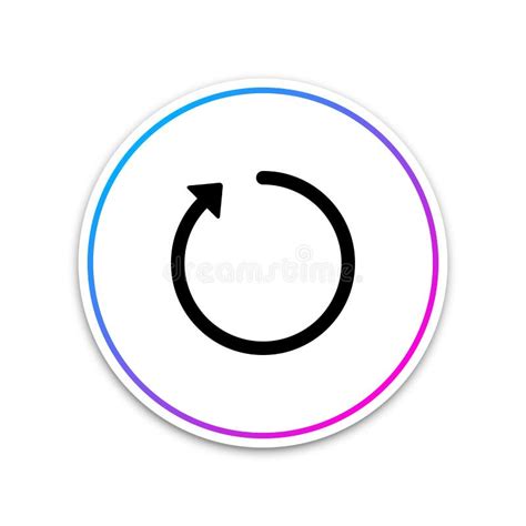 Refresh Icon Isolated On White Background Circle White Button Stock