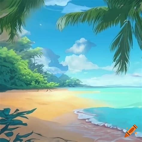 Anime Beach Background On Craiyon