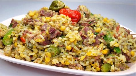 Guyanese Split Peas Cookup Rice Recipe Youtube