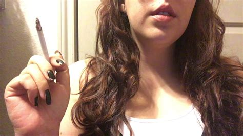 Goddess D Smoking A Virginia Slim 120 White Filter Cigarette Youtube