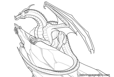 Wings Of Fire Nightwing Dragon Coloring Pages Wings Of Fire Coloring