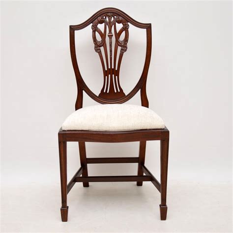 Set Of 8 Antique Georgian Style Mahogany Dining Chairs Marylebone