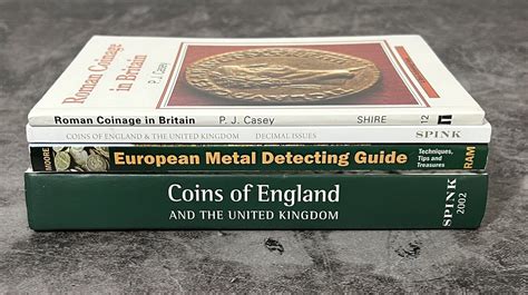 4 Books Metal Detecting Guide Spink Coins Of England And Roman Coinage