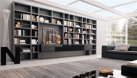 20 Modern Living Room Wall Units For Book Storage From Misuraemme