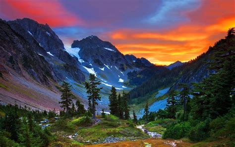 Sunset Over Swiss Alps