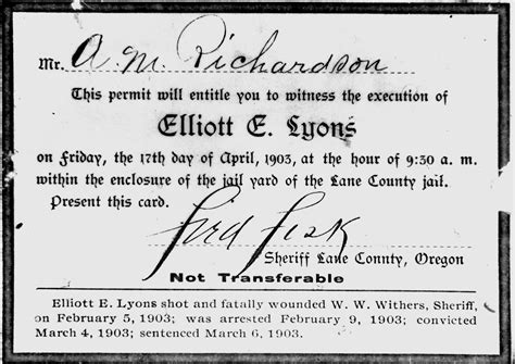 1903 #ExecutionPass #LaneCounty #Oregon #history | Lane county, County