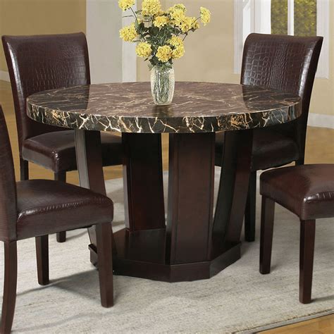 Acme Furniture Adolph Faux Marble Round Dining Table
