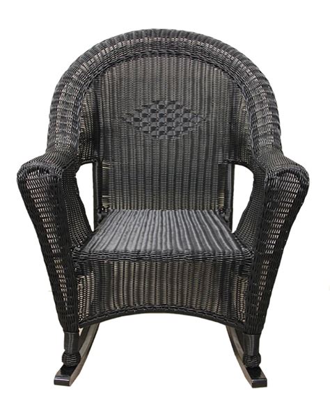 Black Wicker Rocking Chairs