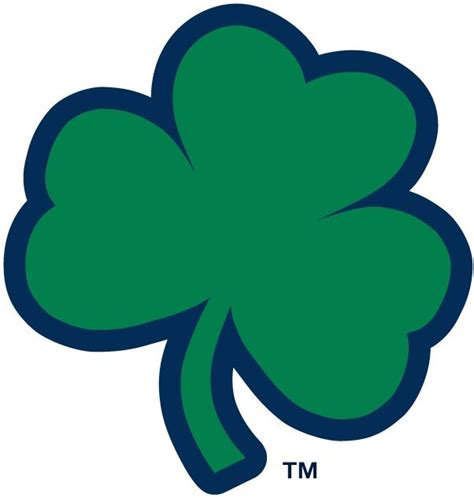 Notre Dame Shamrock Notre Dame Stencil Fighting Irish Logo Notre