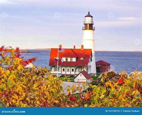 Portland Head Lighthouse Cape Elizabeth Maine Usa Stock Image