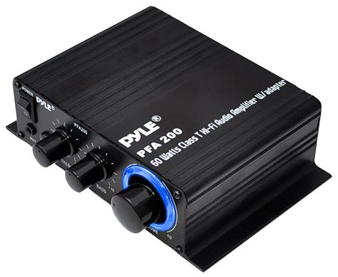 Pyle Pfa200 60 Watt Class T Hi Fi Audio Amplifier With Adapterband New