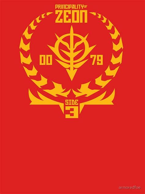 Principality Of Zeon T Shirt By Armoredfoe Aff Aff Zeon