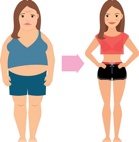 Weight Loss Before And After Stock Vectors Istock