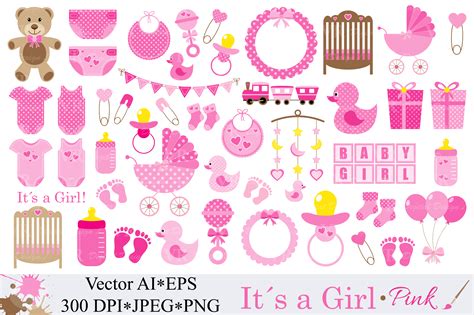 Baby Girl Clipart Graphic By Vr Digital Design · Creative Fabrica