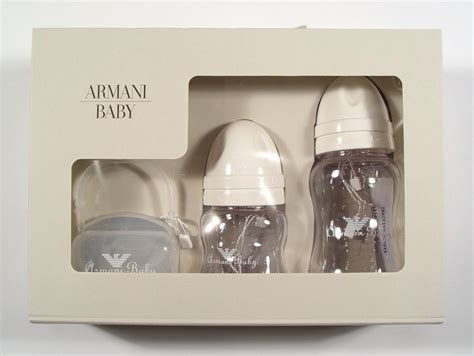 Armani Piece Logo Bottle And Pacifier Set Ideias Para Quarto De