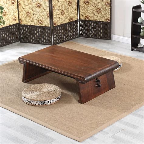 Wooden Asian Japanesechinese Low Tea Table Rectangle Living Room