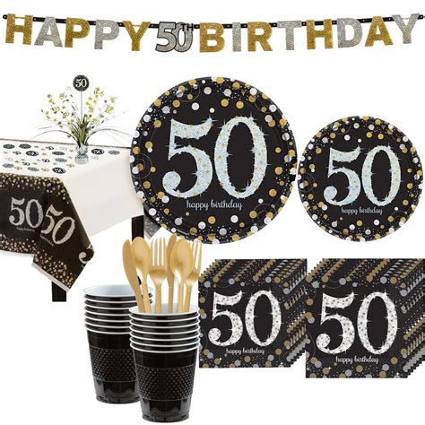 Sparkling Celebration 50th Birthday Party Kit For 16 Guests 50th
