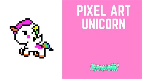Kawaii Series How To Draw Pixel Art Unicorn Pixelart Youtube