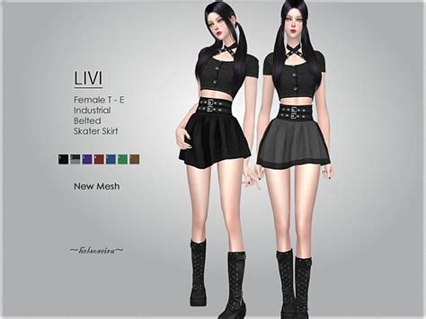 Livi Mini Skirt By Helsoseira From Tsr • Sims 4 Downloads
