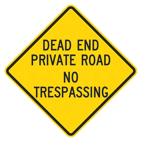 Lyle Dead End Traffic Sign Sign Legend Dead End Private Road No