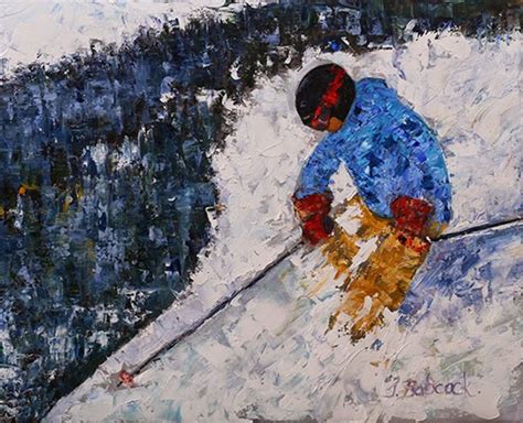 Daily Painters Abstract Gallery Skier Ski Art Paintings Winter Art