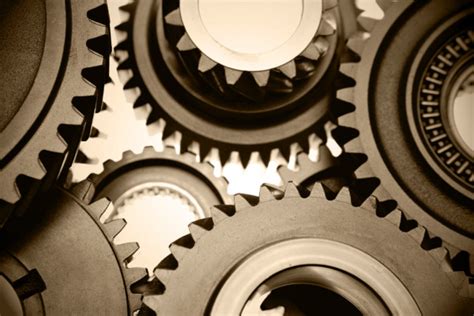 Closeup Of Steel Gears Meshing Together — Stock Photo © Stillfx 6095005