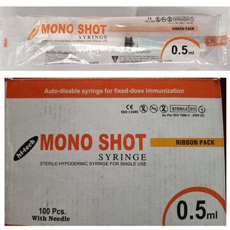 05 Ml Mono Shot Syringe With Needle At Rs 325piece Syringe Needles