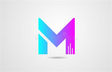 Pink Blue Alphabet Letter M Logo Icon Design Template For Corporate