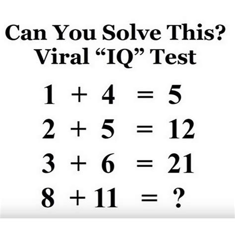 A Poster With The Words Can You Solve This Visual 10 Test And 4 5
