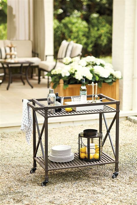 Decorate outdoor covered bar wayfair. Update Your Bar Cart for Outdoor Entertaining - http://www ...