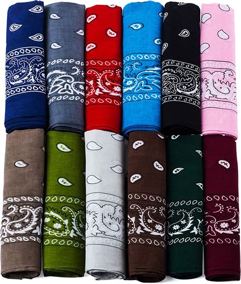 coveryourhair paisley bandannas assorted color bandanas bulk bandana 12 pack