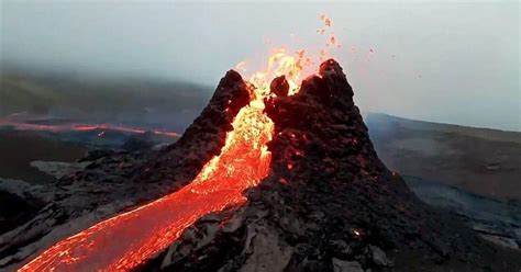 Guy Flew Drone Into Iceland Volcano Eruption Shot Incredible Video
