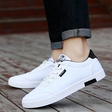 Olommmen Shoes 2019 New Fashion Casual Students White Board Shoes Men