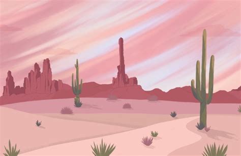 Cactus Desert Wallpaper Wild West Design Hovia Au