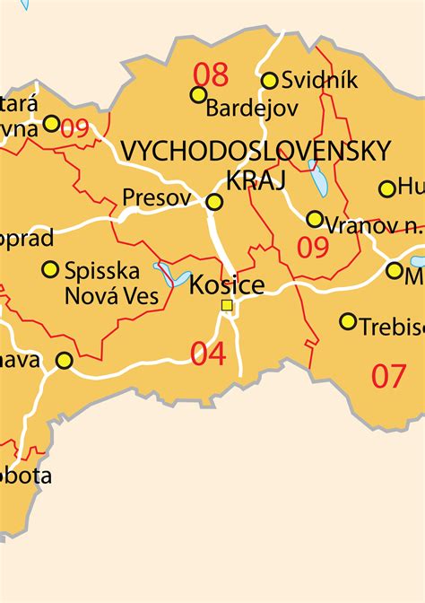 Digital Zip Code Map Slovakia 2 Digit 206 The World Of