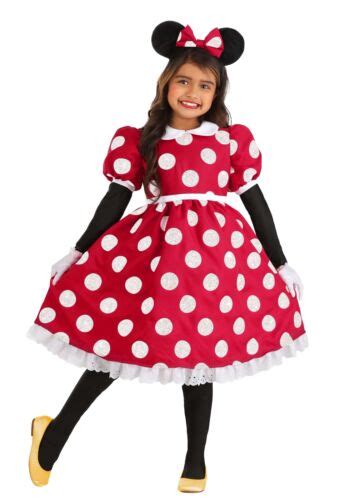 Girls Deluxe Disney Minnie Mouse Costume Ebay