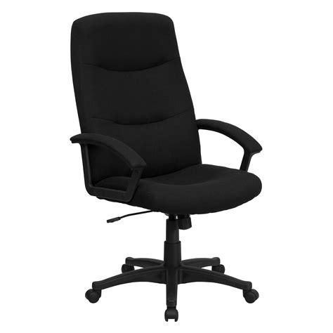 flash furniture rochelle high back black fabric executive swivel office chair with two line