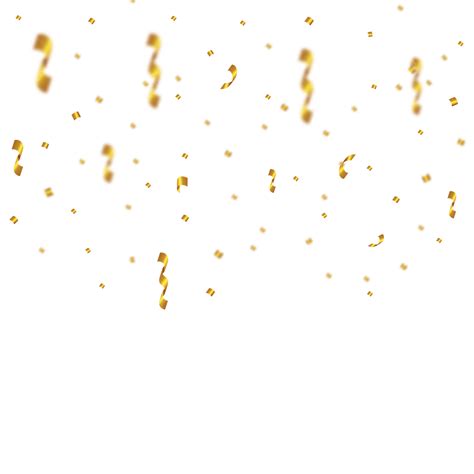 Gambar Latar Belakang Confetti Perayaan Dengan Hamparan Pita Emas Dari Atas Konfeti Perayaan