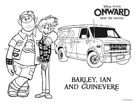 Disney coloring pages for onward. Free Pixar Onward Coloring Pages For An Adult Sip And Color