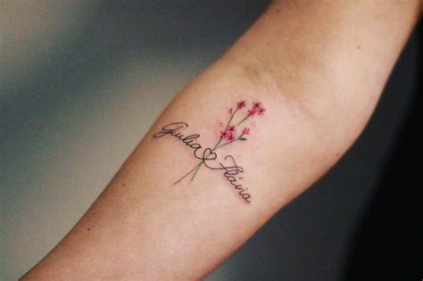 Nombres De Hijo Y Flores Por Yasmin Coiado Tatuajes Para Mujeres