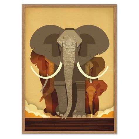 Elephants Elephant Poster Creative Illustration Elephant Illustration