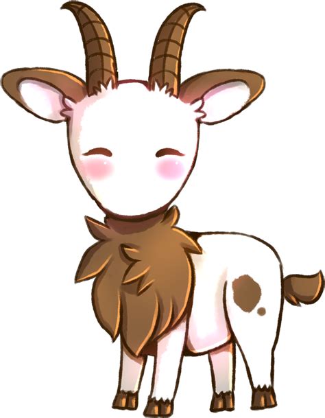 A Little Goat Chibi Goat 1000x1214 Png Clipart Download