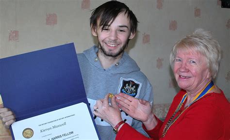 Top Rotary Honour For Courageous Kieran Aycliffe Today Aycliffe Today