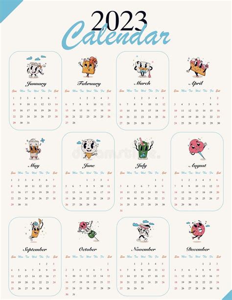Quirky Holiday Calendar 2023 Stock Illustrations 22 Quirky Holiday