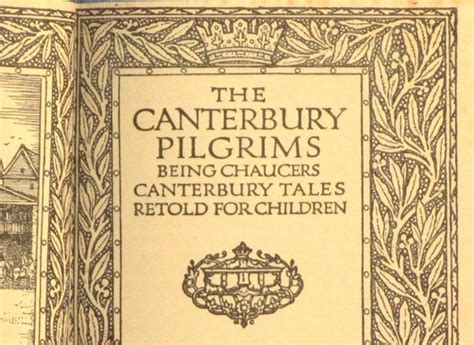 The Canterbury Tales Retold For Children Vintage Book The