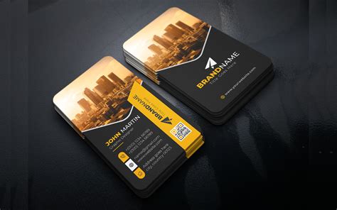 Modern Professional Business Card Design Template With Creative Shapes