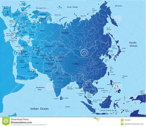 Political Map Of Eurasia Royalty Free Stock Photo Image 7255935