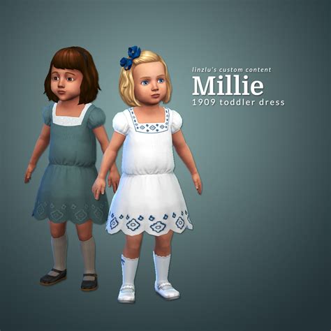 Millie 1909 Toddler Dress Sims 4 Toddler Sims 4 Cc Kids Clothing
