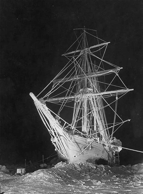 Explorer Sir Ernest Shackletons Ship The Endurance Illuminated By